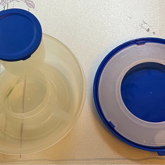 Ice Pack Divided Lunch Container Avon Wellness Blue Salad/Fruit/Vegetables - Picture 1 of 3